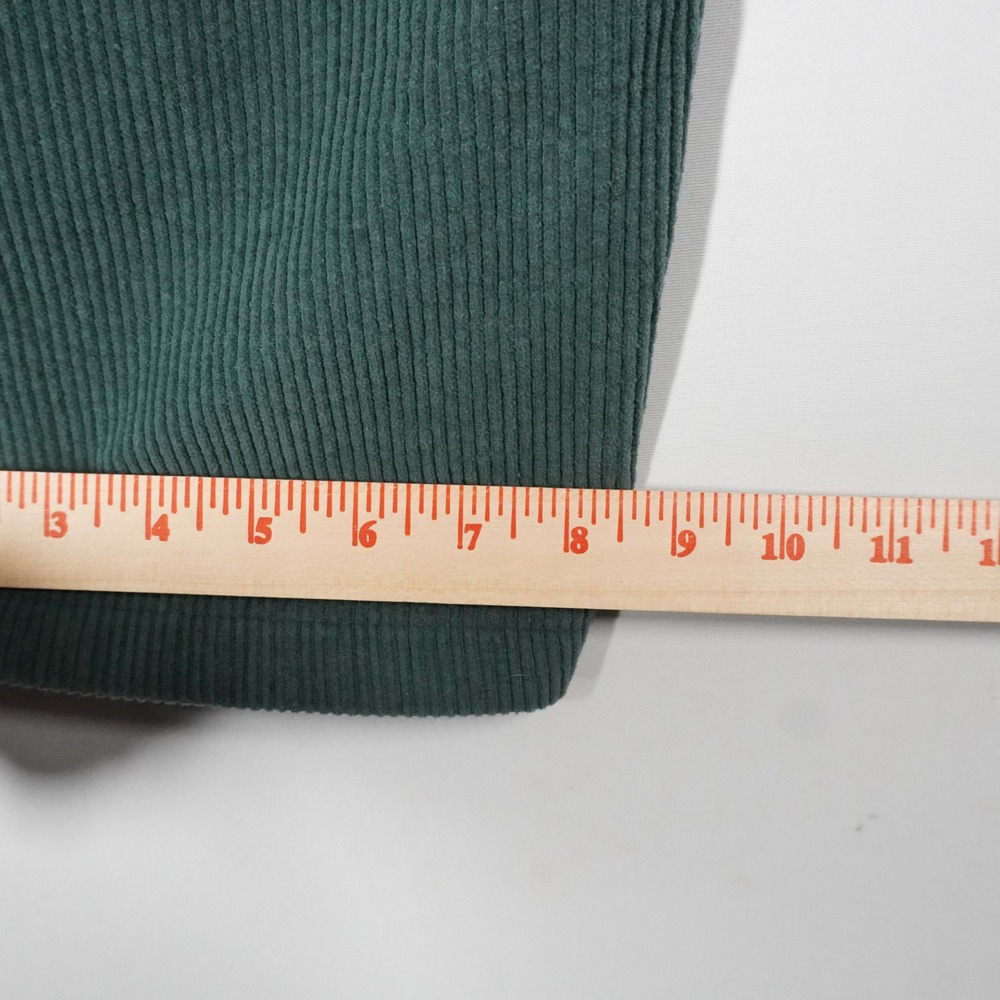 Krooked Skateboard Corduroy Pants M Green Wide Leg Streetwear Eyes Logo Skater - Picture 7 of 10